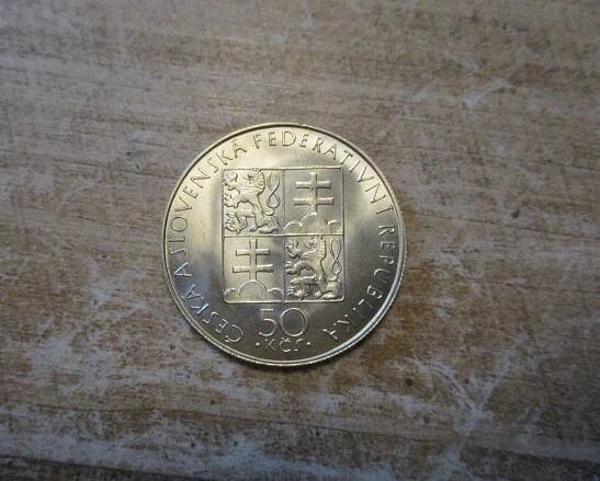 Velice vzácná 50 Kč 1990 Anežka Česká bez signatury LK Top stav RL/RL - Numismatika