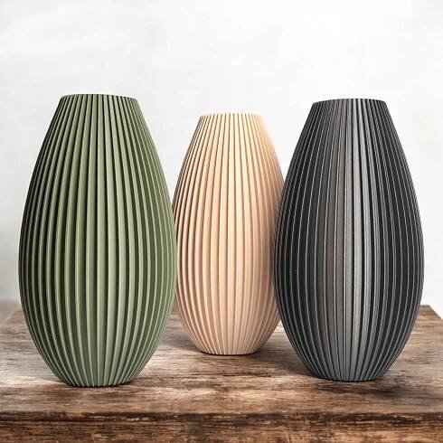 Nerozbitná váza 20 cm skandinávská Moderní 3D váza umělé květy EAN (GTIN) 5906530482284