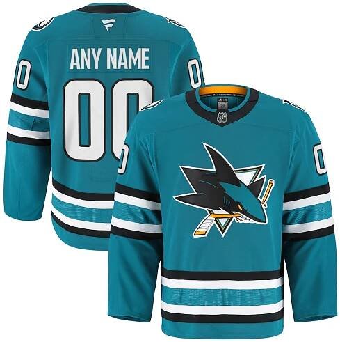 Men's San Jose Sharks Fanatics Teal Home Authentic Pro Custom Jersey