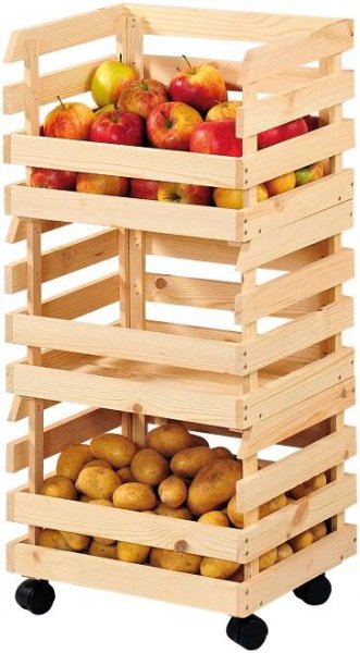 KESPER Regál Na Ovoce A Zeleninu S Kolečky 80 X 37 X 30 cm 69581