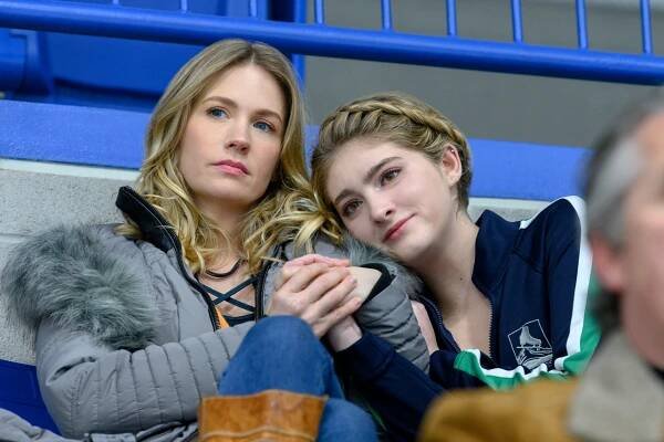 January Jones as Carol Baker and Willow Shields as Serena Baker in Spinning Out