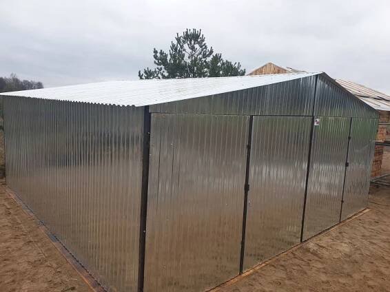 Dvougaráž (plechová) 6 x 6 m - LiderStal
