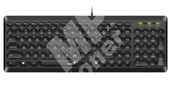 Klávesnice Genius Slimstar Q200, CZ/SK, tichá, drátová, černá 1