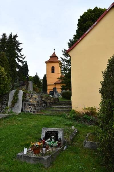 Prackovice nad Labem | Detail hřbitova | Databáze historických hřbitovů