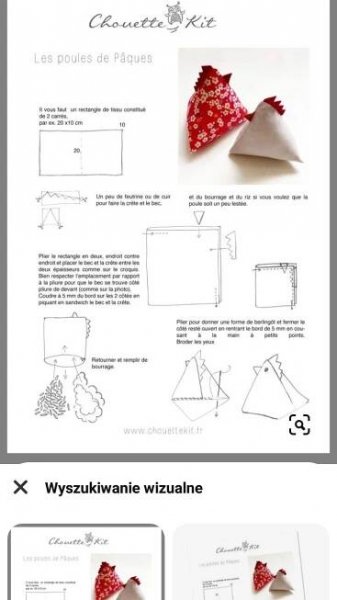 the instructions for how to make an origami doll with paper and fabric on it