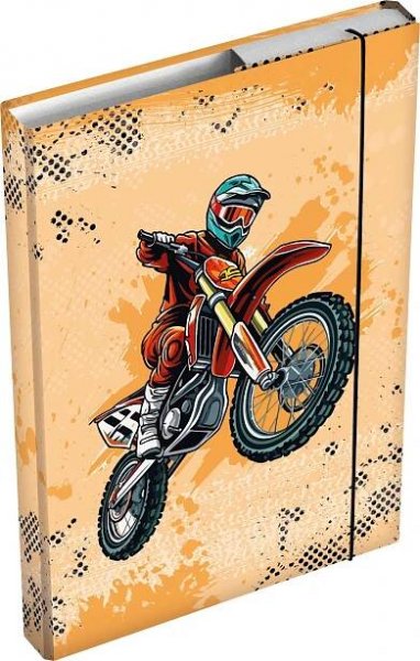 Desky na sešity box A4 motorka