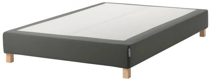 ESPEVÄR Sprung mattress base with legs - dark grey 140x200 cm