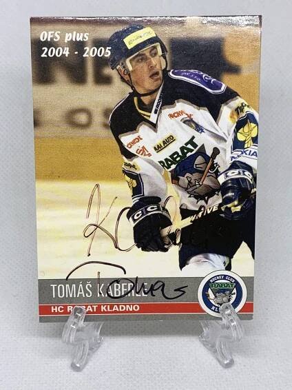 Podepsaná kartička Tomáš Kaberle – OFS Plus 2004–05, č. 58