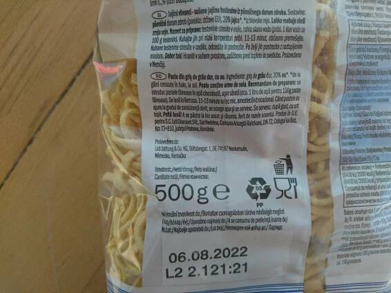 Podrobné informace o potravině Špecle