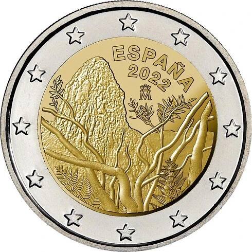 2 euro sběratelské Španělsko 2022 Garajonay UNC
