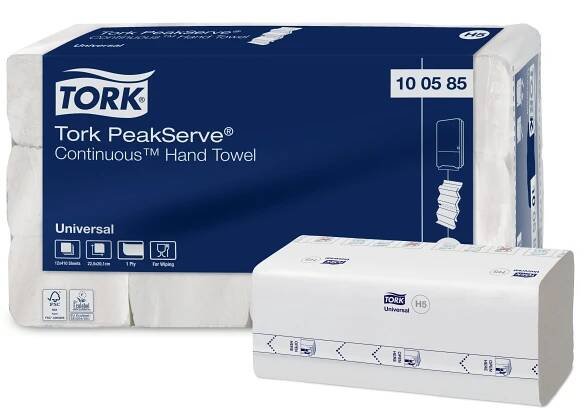 TORK PeakServe 100585  - Jednovrstvé papírové ručníky H5, 12 x 410 ks - Karton