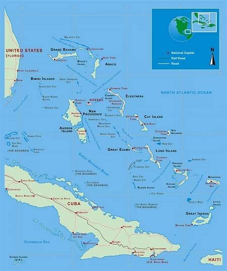 Maps of Bahamas | Collection of maps of Bahamas | North America | Mapsland | Maps of the World