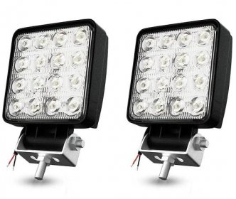 VINGO 2x 27W LED pracovní světlo 12V 24V světlomet couvací světlo traktoru LED reflektor pro offroad, osobní automobil, SUV, nákladní automobil, přídavný světlomet automobilu IP67 vodotěsný, kulatý