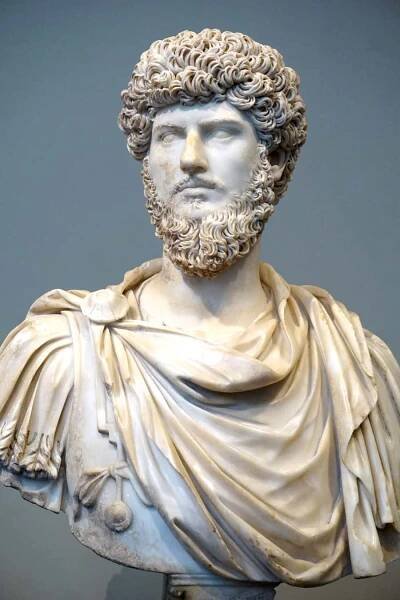 Marble bust in the Roman and Greek sculpture hall of the Met Museum