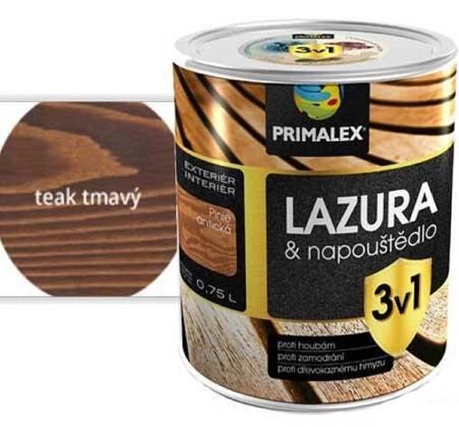 Primalex Lazura 3v1 5 l teak tmavý
