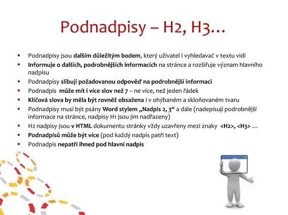 Shrnutí hlavních zásad– metodika psaní textů