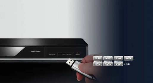 Panasonic DMP-BDT167EG Panasonic DMP-BDT167 blu-ray přehrávač (podporované formáty: Xvid/MKV/MP4/FLAC/MP3/AAC/ALAC/DSD, webové aplikace, USB, HDMI), černá 3