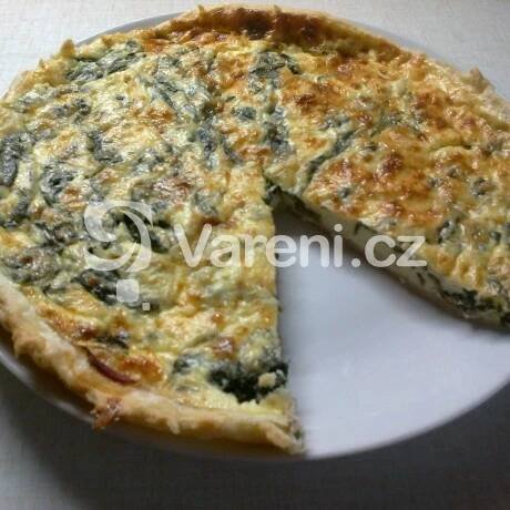 Špenátový quiche se sýrem