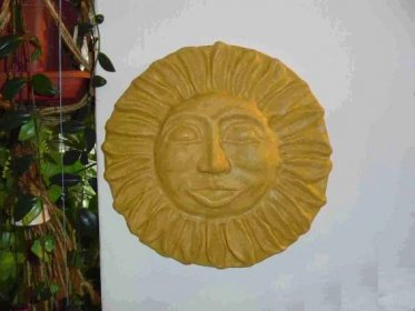Slunce - dekorace z umělého kamene k zavěšení, Sonne dekoration  - Zahrada
