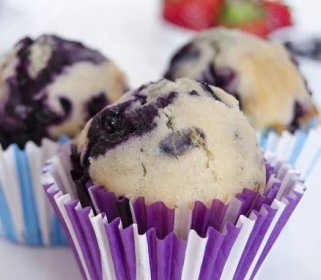 FOTORECEPT Zdravé čučoriedkové muffiny: Výborné na raňajky aj ku kávičke