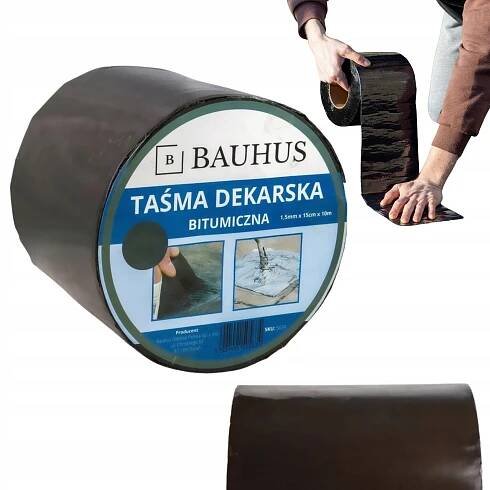 Bitumenová pokrývačská páska voděodolná grafitová 15 cm x 1,5 mm x 10 m
