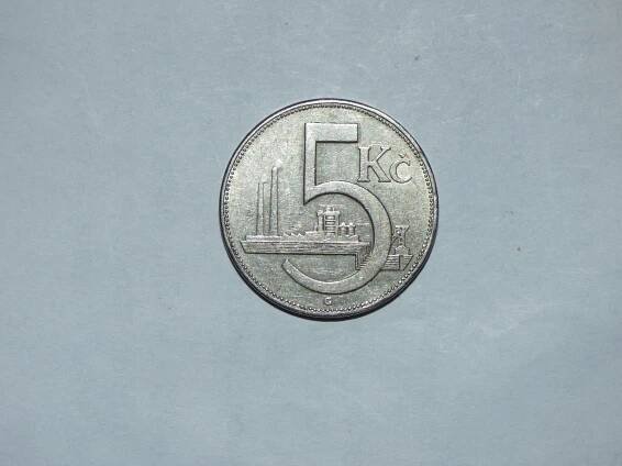 5 Kč 1938, velice hezký stav! - Numismatika