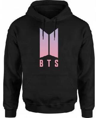 Bts | mikina s kapucí bts, černá, "logo ly"