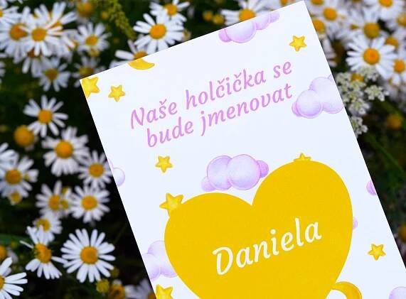 Stírací los_oznámení jména holčičky