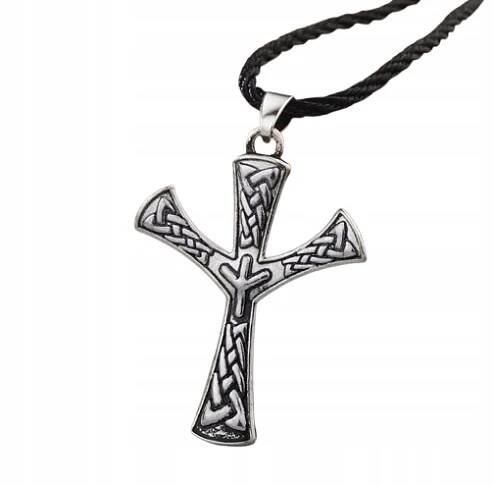 Přívěsek Runa Kříž Algiz Ochrana Slovanský Amulet Viking Stříbrný