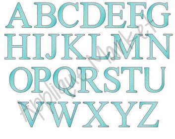 serif sketch fill alphabet