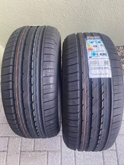 2x NOVÉ LETNÍ PNEU + 2x POUŽITÉ ZDARMA - 215/55 r16 93H - FULDA