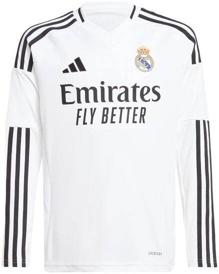 Real Madrid adidas Home Shirt 2024-25 - Long Sleeve - Kids, , rebel_hi-res
