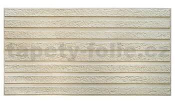 Obkladové panely 3D PVC  lamely pískové rozměr 970 x 500 mm