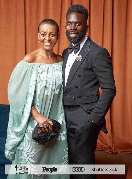 Adjoa Andoh; Jimmy Akingbola - The Official Post-Awards Gala Portrait Studio presented by Shutterstock, Los Angeles, California, USA - 23 Feb 2025