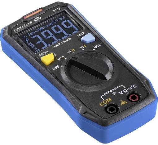Basetech BT-22 multimetr, CAT III 600 V, displej (counts) 4000, BT-2139577
