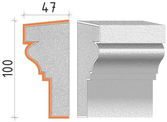 parapetní profil 100x47mm PP21310