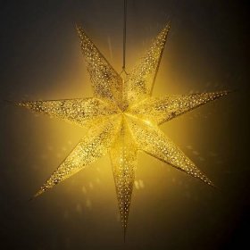 Vánoční hvězda zlatá 10LED, RETLUX RXL 363