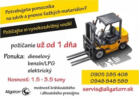 Vysokozdvižné vozíky - predaj, servis a prenájom maniuplačnej techniky