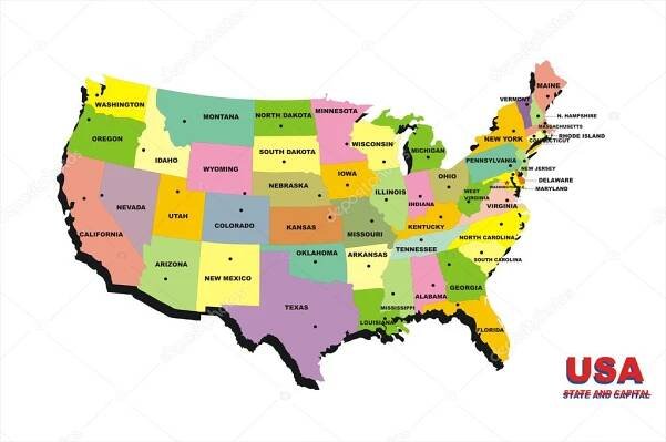 Mapa USA — Stock Fotografie © tony4urban #1848669