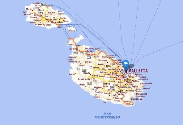 MAP OF MALTA