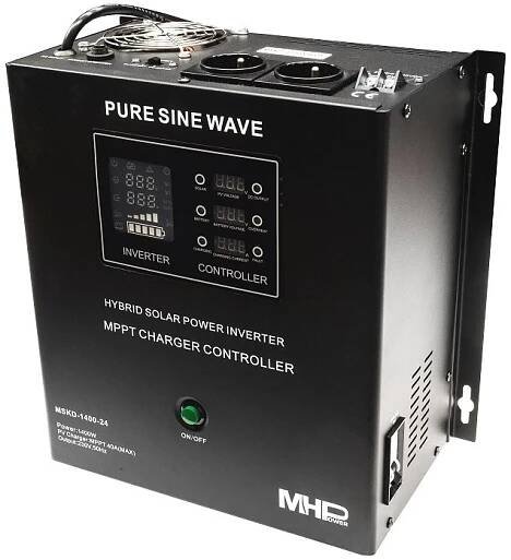 Záložní zdroj MHPower, UPS, 1400W, čistý sinus, 24V, solární regulátor MPPT