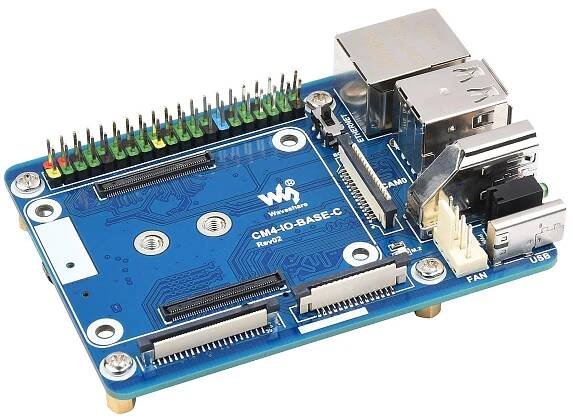 Mini Base Board (C) for Raspberry Pi Compute Module 4 by Waveshare - The Pi Hut