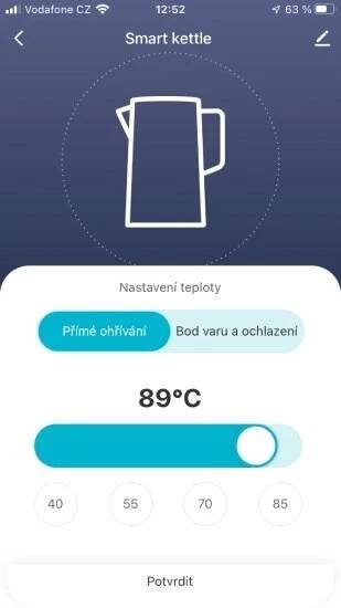 Nastavení teploty
