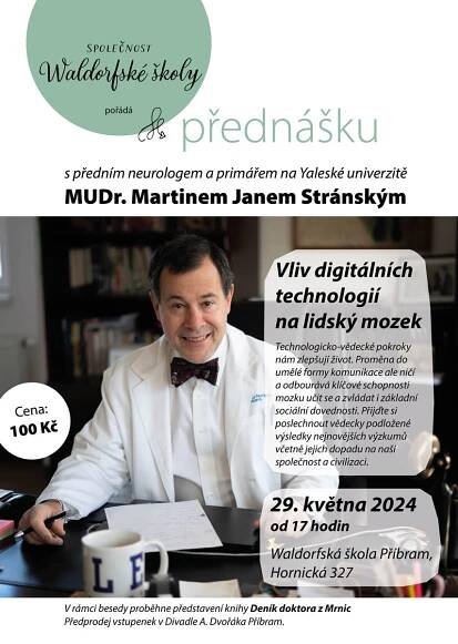Pozvánka na přednášku s předním neurologem MUDr. Martinem Stránským – Základní škola pod Svatou Horou, Příbram