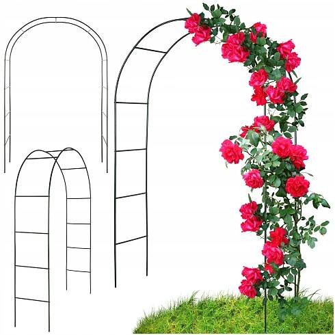 Zahradní pergola Kovový držák na květiny Břečťan Růže Popínavé Oblouky 240X140