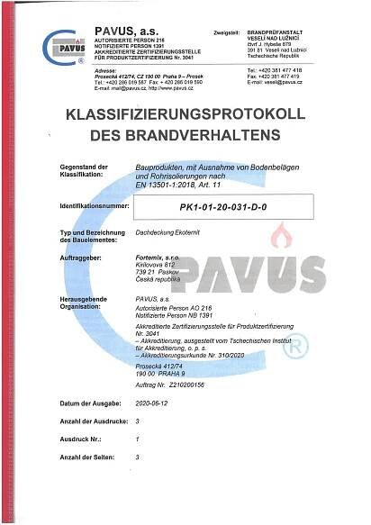 Ekoternit EB1 – Pokrycie dachowe z tworzyw sztucznych Ekoternit