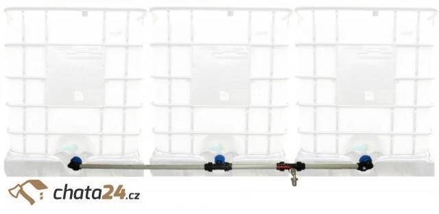 Propojení IBC nádrží 3ks - výstupní ventil 1"