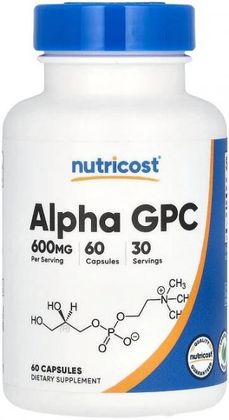 Nutricost, Alfa GPC, 60 tobolek (300 mg v jedné tobolce) 