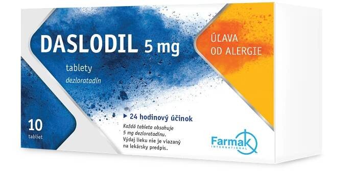 DASLODIL (DESLORATADIN XNT) 5MG 10TBL 1×10 tbl, úľava od alergie
