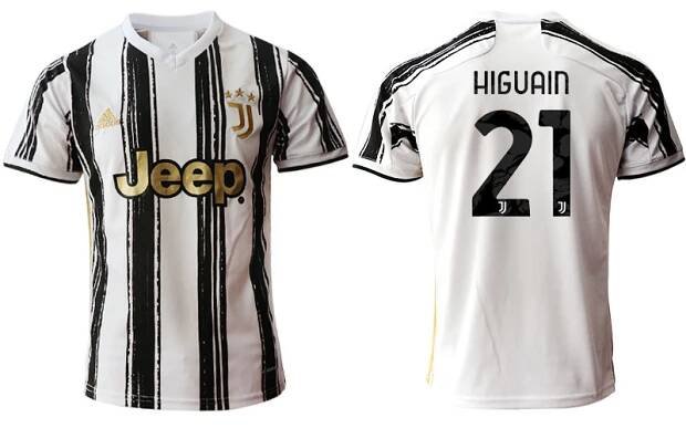2020 21 Juventus 21 HIGUAIN Home Thailand Soccer Jersey